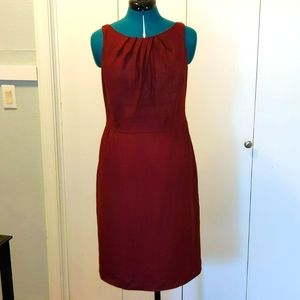 Boden Burgundy Winnie Sheath Dress 6L